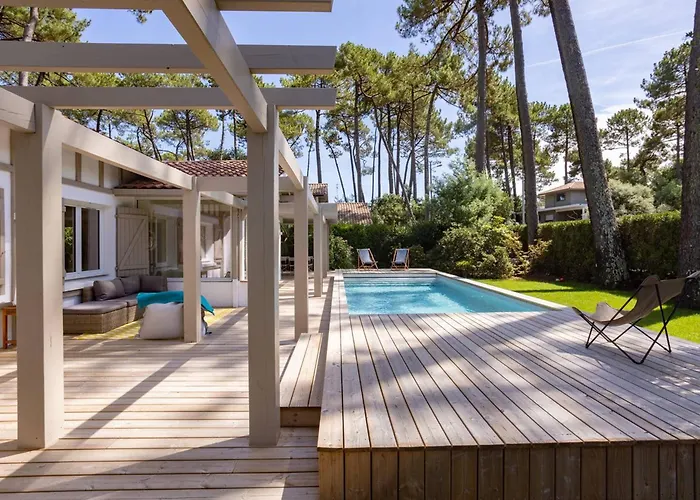 Renovee A Hossegor Avec Piscine Chauffee, Proche Golf Et - Fr-1-791-15 سورت-هوسيغور